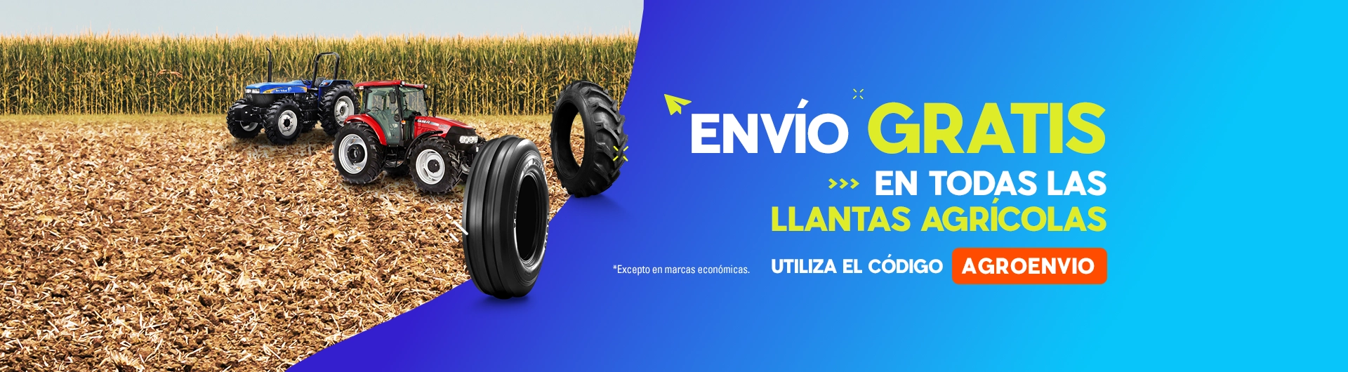 Llantas agrícolas prémium con envío gratis